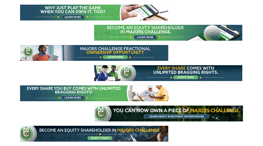 Majors Challenge Investor Banner Campaign