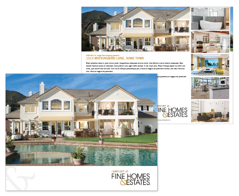 Century 21 Fine Homes and Estates Sales Sheet