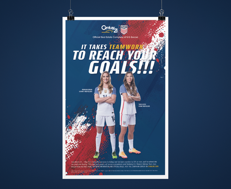 Century 21 / USA Soccer Sponsorship Poster