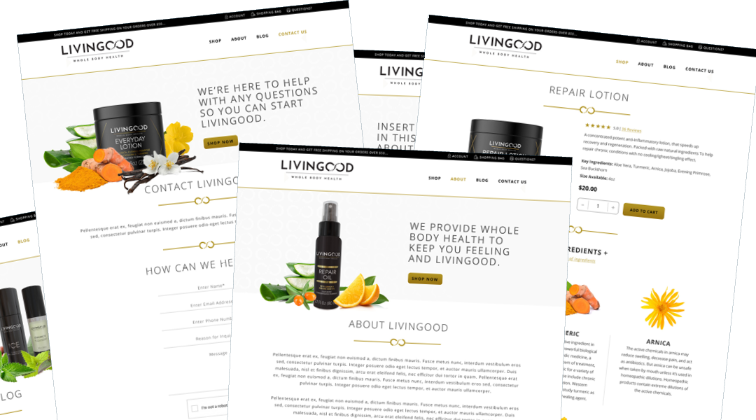 Livingood Website Page Design